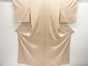 未使用品　亀甲に抽象花模様小紋着物